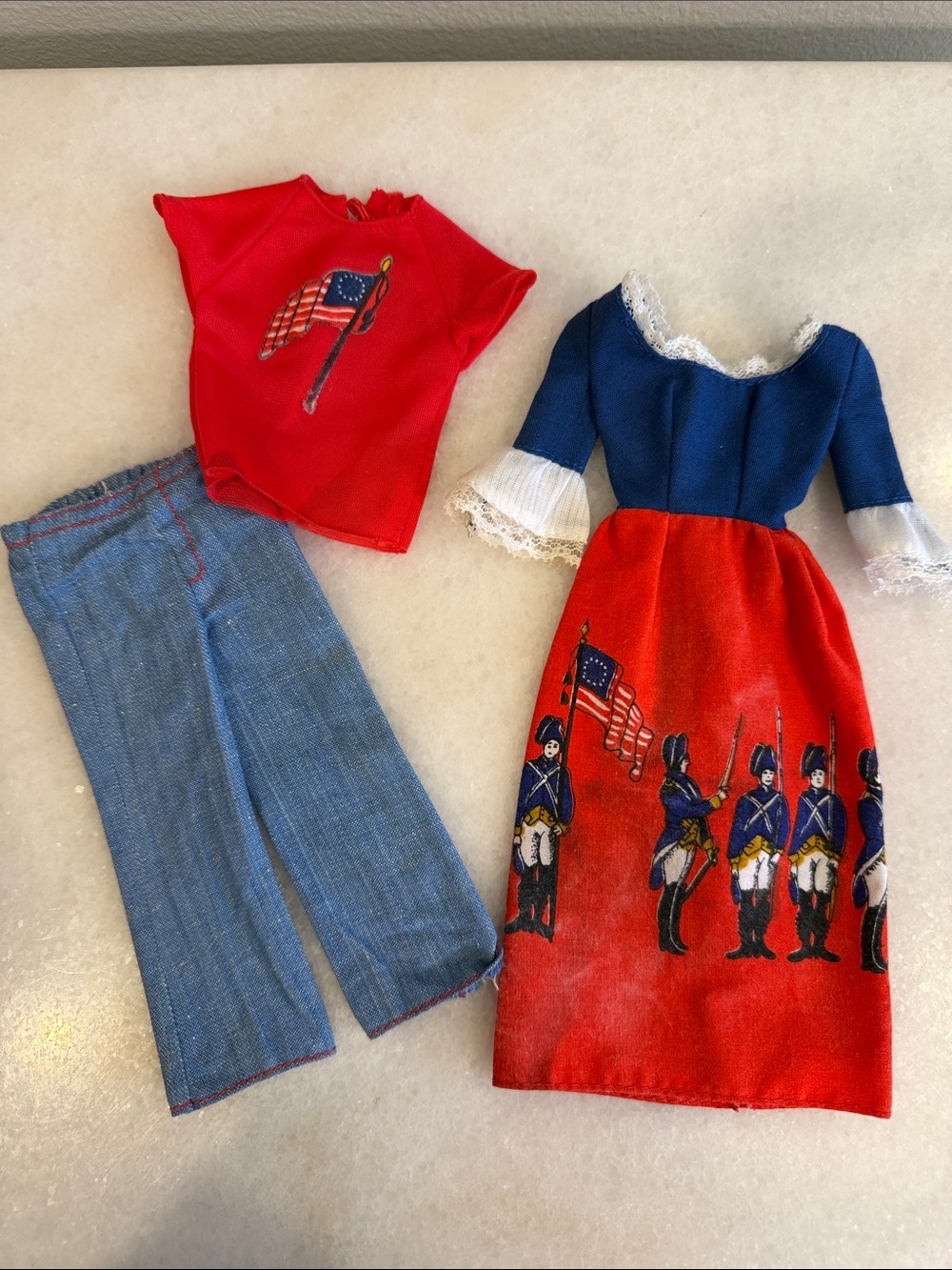Vintage 1970’s Bicentennial Barbie & Ken Outfits